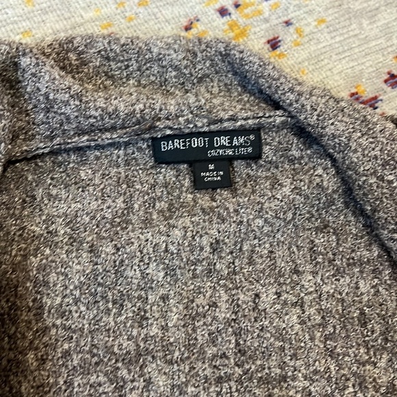 Barefoot Dreams Cozychic Lite Montecito Circle Cardigan Size M Grey Style 494 - Picture 3 of 5